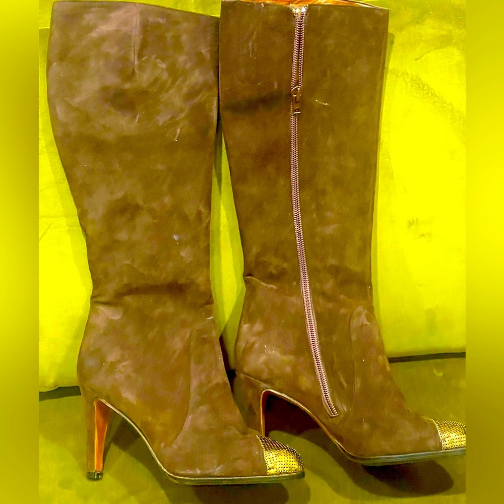Suede and Mesh boots